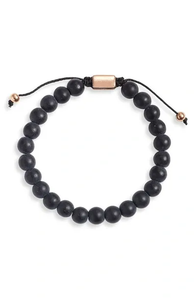 Clifton Wilson Tiger's Eye Beaded Bracelet In Black