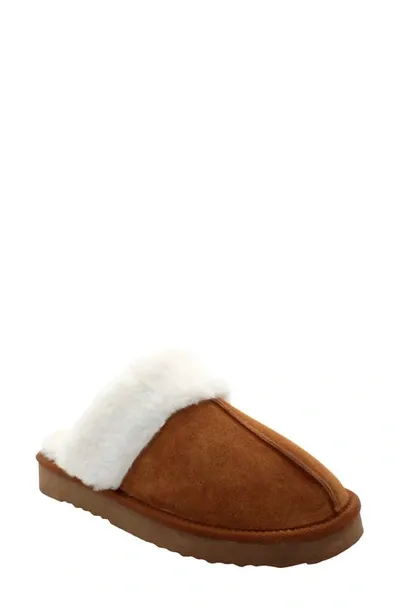 Volatile Fluff Faux Shearling Slipper In Tan