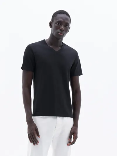 Filippa K Stretch V-neck Tee In Black