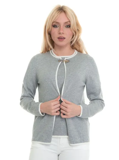 Fay Cashmere Cardigan Light Grey  Woman