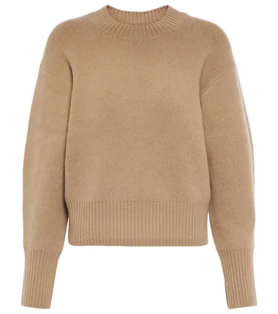 Vince Wool And Cashmere Sweater In Oak Buff