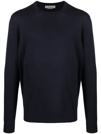 Corneliani Crew Neck Pullover Jumper In Black