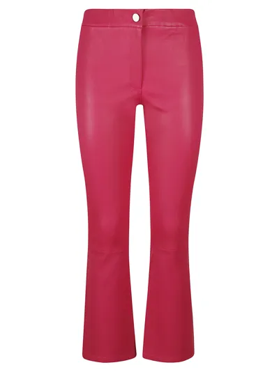 Arma Leather Trousers In Fucsia