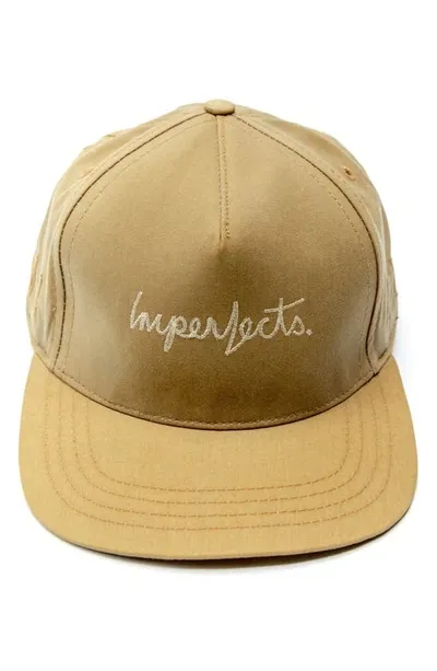 Imperfects Creator's Baseball Cap In Brushed Brown