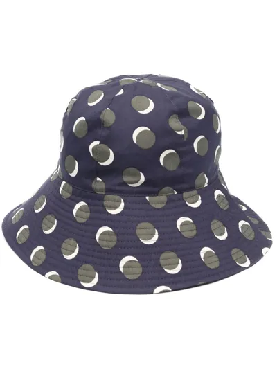 Eres Bob Reversible Printed Cotton Bucket Hat In Bain De Minuit