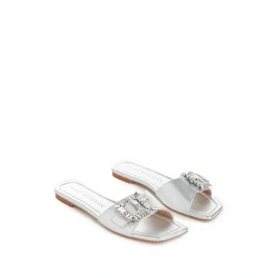 Stuart Weitzman Shine Metallic Leather Sandals