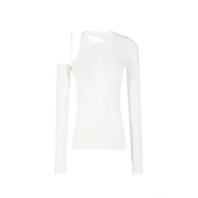 Helmut Lang Pima Cotton Asymmetric Jumper