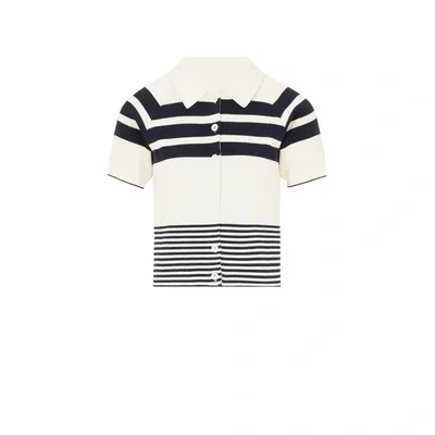 Maison Margiela Wool And Cotton-blend Polo Cardigan