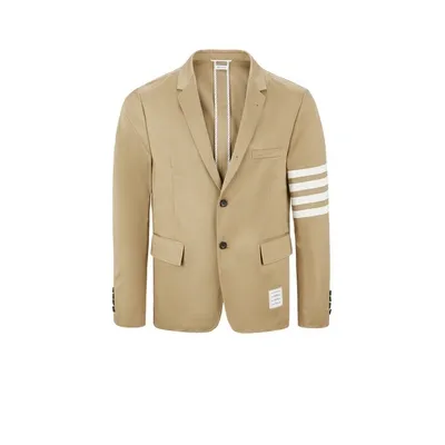 Thom Browne Straight Jacket With Striped Detail