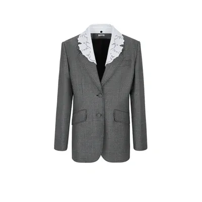 Miu Miu Wool Houndstooth Jacket