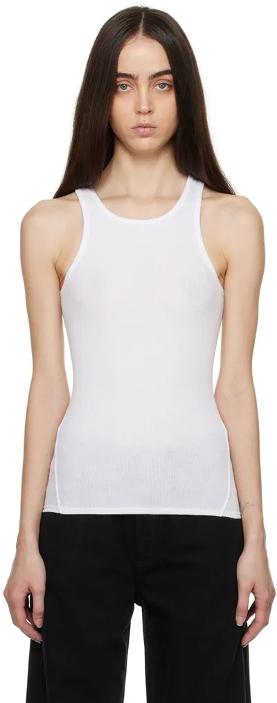 Rag & Bone White Essentials Tank Top