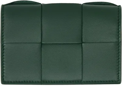 Bottega Veneta Green Business Card Holder