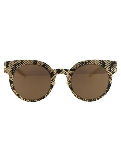 Mykita Sunglasses In 239 Gold Black Python Terra Flash