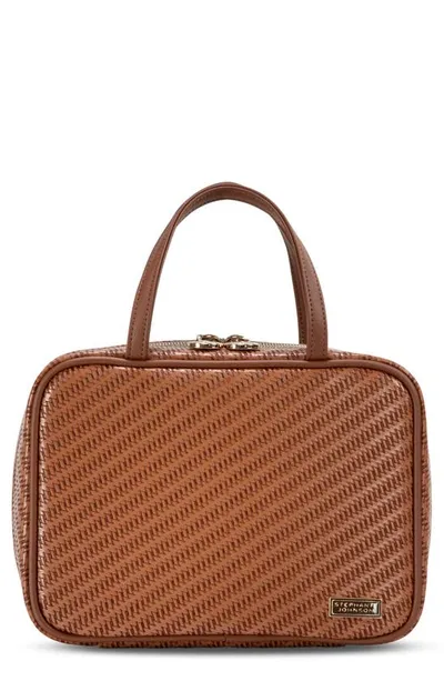 Stephanie Johnson Rosewood Cognac ml Traveler Cosmetics Case