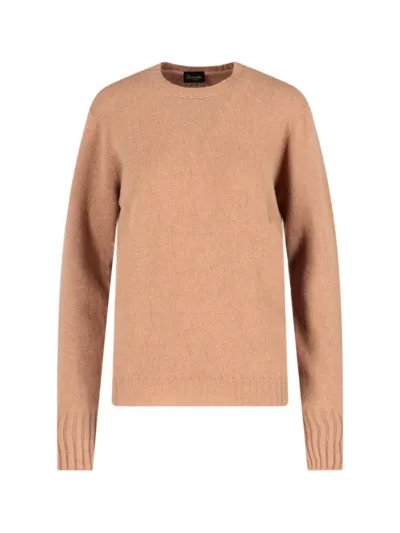 Drumohr Crew-neck Sweater In Marrone