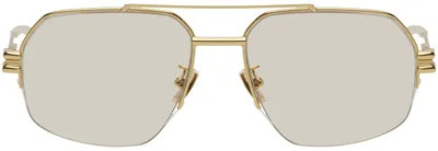 Bottega Veneta Bv1127s Sunglasses In Gold