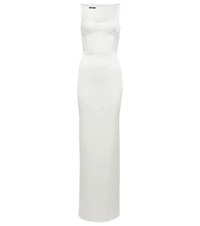 Alex Perry Clove Bustier Gown In White