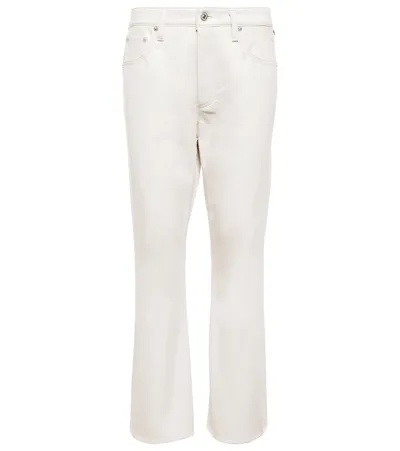 Citizens Of Humanity Isola Mid-rise Cropped Bootcut Pants In Frosting