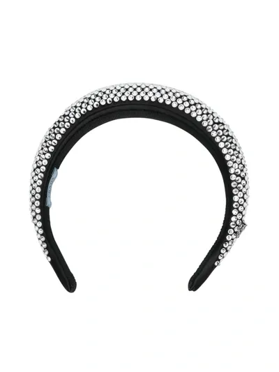 Prada Embellished Satin Headband  Nd  Donna Tu In Multicolour