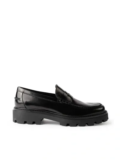 Tod's Loafer Chunky Sole Highshine In Black