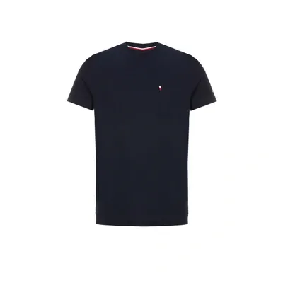 Tommy Hilfiger Brand-embroidered Regular-fit Stretch-cotton Jersey T-shirt In Navy