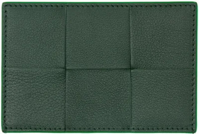 Bottega Veneta Green Credit Card Holder In 3068 Raintree-par/ra