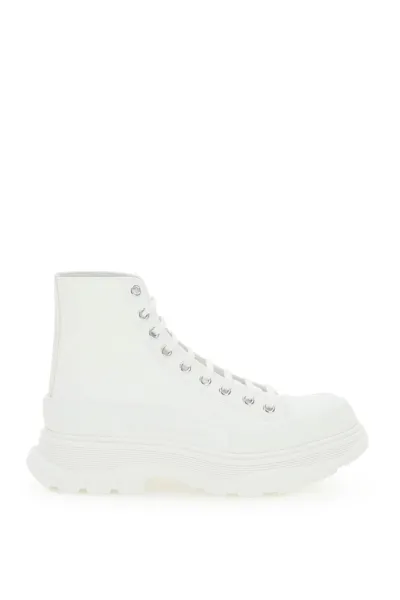 Alexander Mcqueen Tread Sleek High-top Snekaers In White