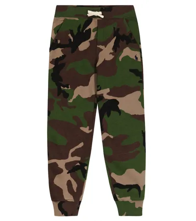 Polo Ralph Lauren Kids' Camouflage Cotton-blend Sweatpants In Surplus Camo