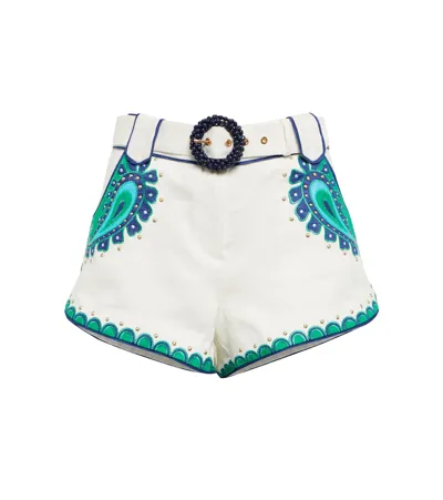 Zimmermann Tiggy Applique Shorts In Multi-colour