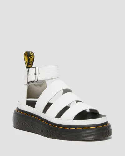 Dr. Martens' Damen Clarissa Ii Quad Milled Nappa Leder Plateau Sandalen In White