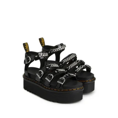 Dr. Martens' Sandales Blaire Ii Quad Chain En Cuir