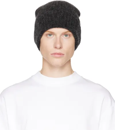 Schnayderman’s Beanie Seamless Rob Mohair In Black Melange