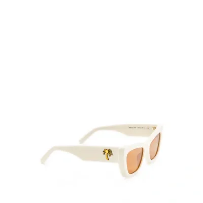 Palm Angels Hermosa Square-frame Sunglasses In Nude