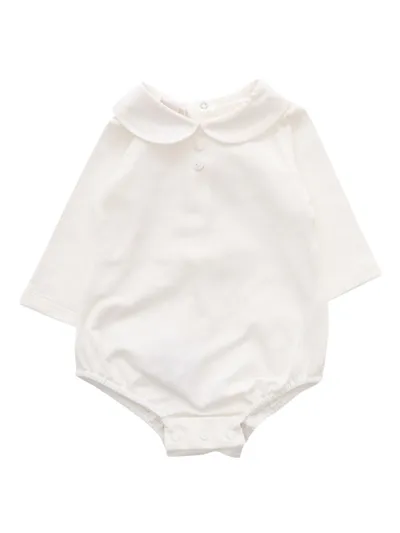 Paz Rodriguez Newborn Bodysuit In Beige