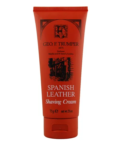 Geo F. Trumper Perfumer Spanish Leather Soft Shaving Cream 75 G In White