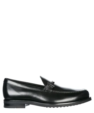 Tod's Double T Loafers In Black