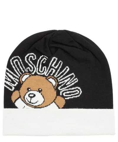 Moschino Teddy Bear Beanie In Black