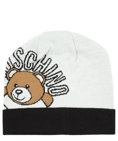 Moschino Teddy Bear Beanie In White