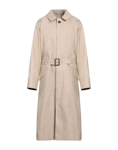 Maison Margiela Belted Trench Coat In Beige