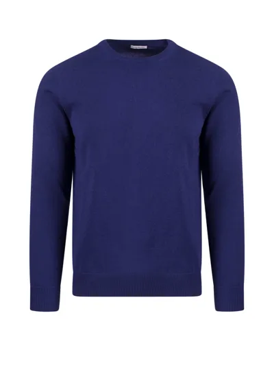 Malo Cashmere And Silk Sweater In Blue