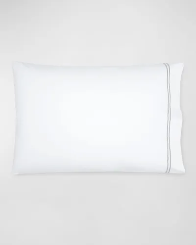 Sferra Grande Hotel 2-piece Pillowcase Set In White Grey