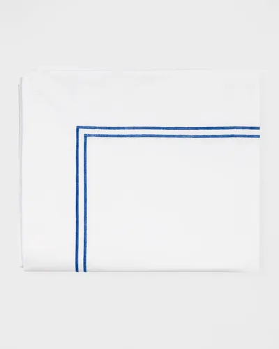 Sferra Grande Hotel Flat Sheet, King In White/cornflower