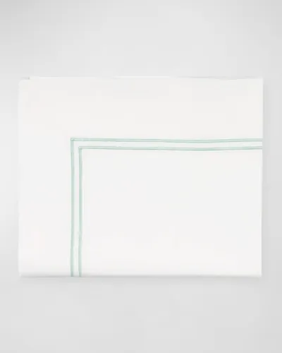 Sferra Grande Hotel Flat Sheet, Full/queen In White/mist