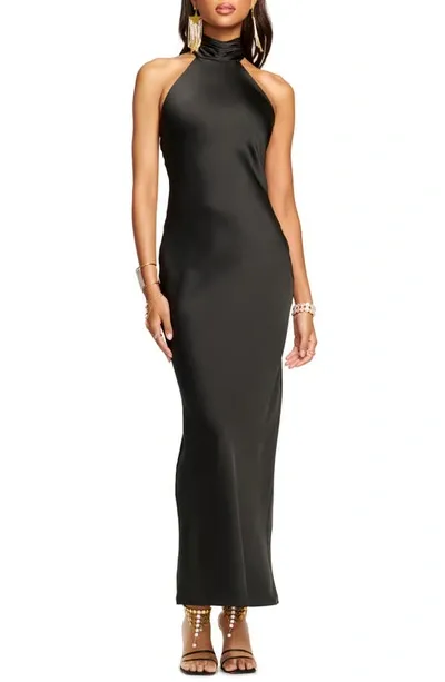 Ramy Brook Tatiana High Neck Maxi Dress In Black