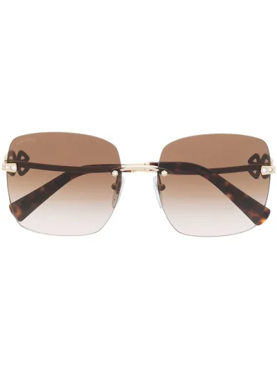 Bvlgari Frameless Gradient Sunglasses In Brown