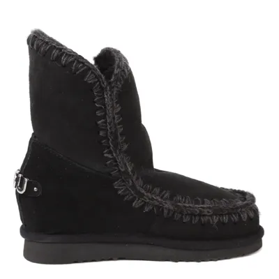 Mou Eskimo Ineer Wedge Boots In Black