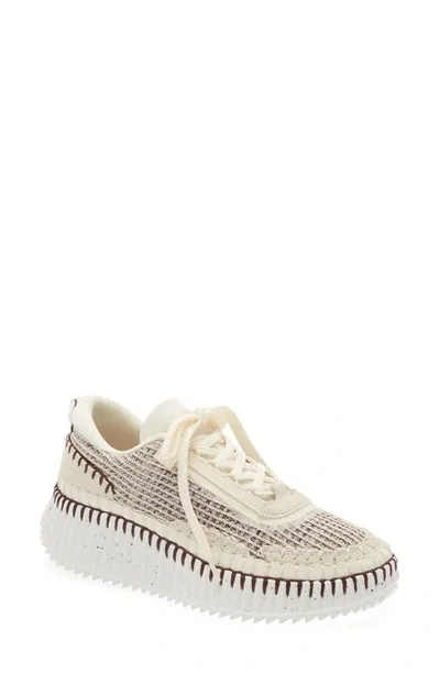 Chloé Nama Mesh Sneakers In Obscure Purple