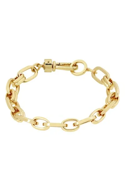 Allsaints Double Chain Link Bracelet In Gold Tone