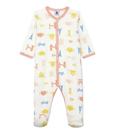 Petit Bateau Babies' Paris Onesie In Panna