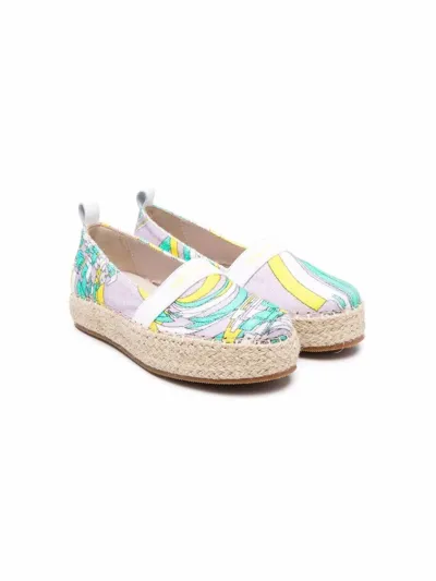 Emilio Pucci Junior Kids' Swirl Print Espadrilles In Fantasia